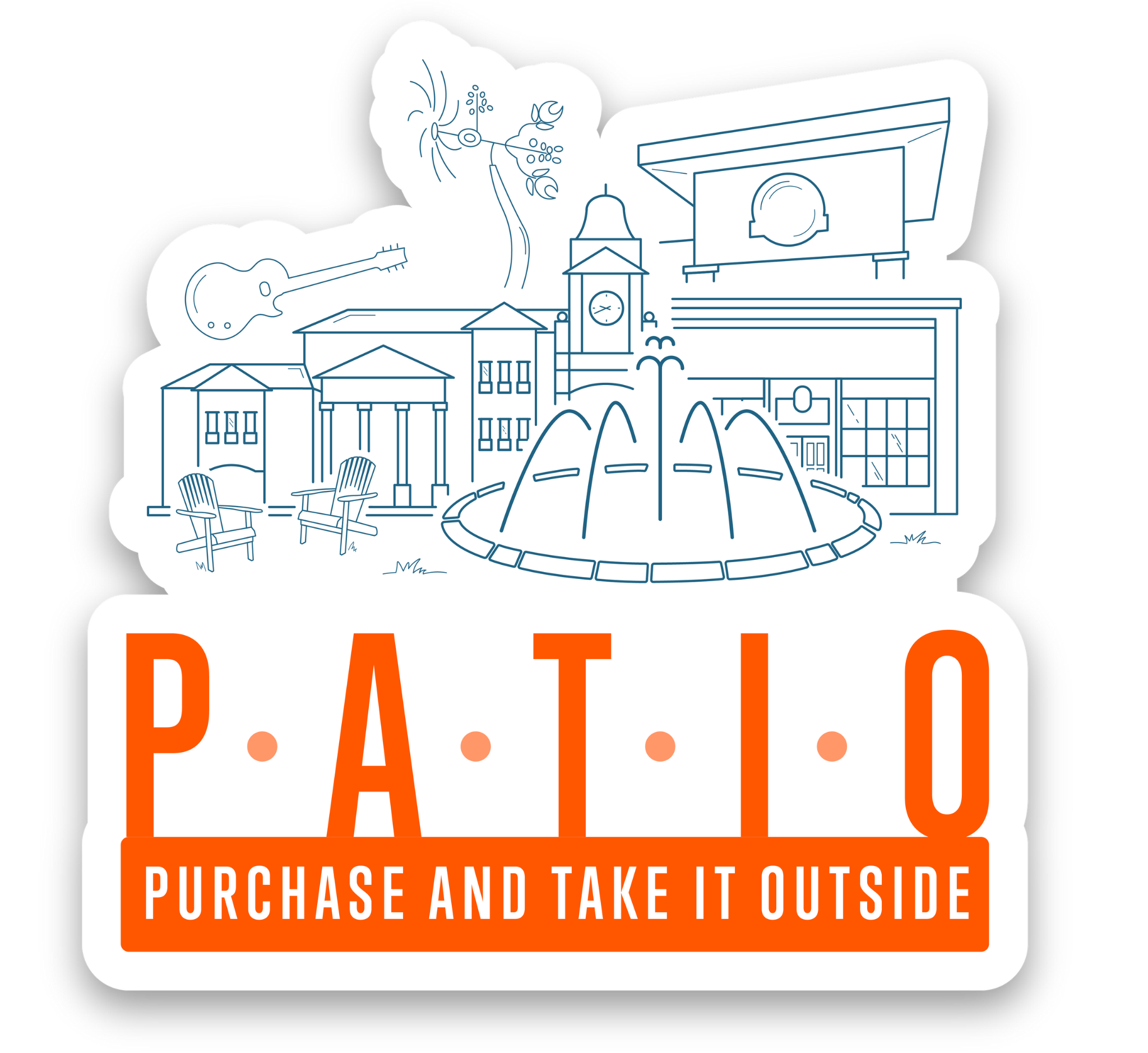 Duluth Skyline Logo_PATIO_sticker-shadow Large